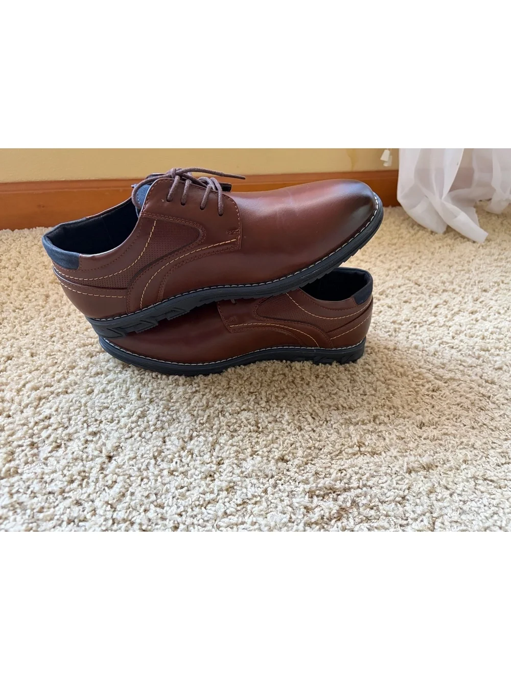 NWOB Men's Gatsby Shoes Oxford Lisse All-Day Comfort Dress Shoes brown Size 11 B
